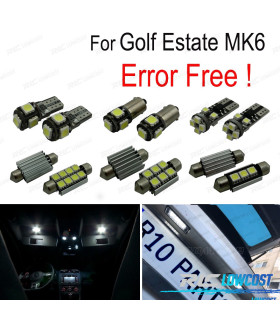 KIT 14 BOMBILLAS LED INTERIOR PARA VOLKSWAGEN VW GOLF FINCA 6 GOLF VI MK6 10-13