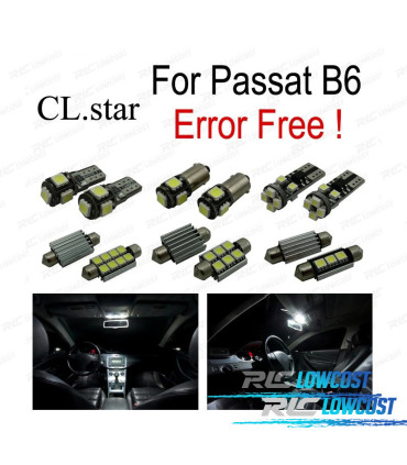 KIT 14 BOMBILLAS LED INTERIOR PARA VOLKSWAGEN VW PASSAT B6 06-11