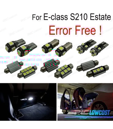KIT 17 BOMBILLAS LED INTERIOR PARA MERCEDES E CLASE S210 ESTATE WAGON E420 E320 95-01