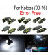 KIT 12 BOMBILLAS LED INTERIOR PARA RENAULT KOLEOS 09-16