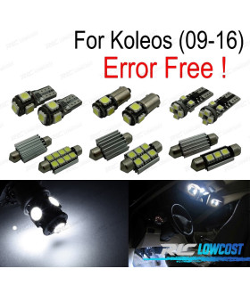 KIT 12 BOMBILLAS LED INTERIOR PARA RENAULT KOLEOS 09-16