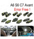 KIT 17 BOMBILLAS LED INTERIOR AUDI A A6 S6 RS6 C7 AVANT WAGON 12-