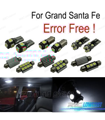 KIT 13 BOMBILLAS LED INTERIOR PARA HYUNDAI GRAND SANTA FE XL 13-16