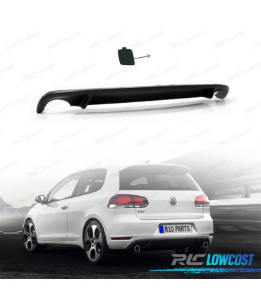 DIFUSOR VOLKSWAGEN VW GOLF 6 LOOK GTI 08-12 + TAPA GANCHO DE ARRASTRE