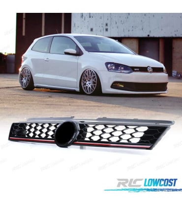 PARRILLA VOLKSWAGEN VW POLO 6R 6C 09-17 LOOK GTI FRANJA ROJA
