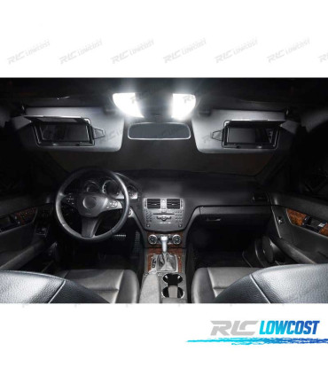 KIT 19 BOMBILLAS LED INTERIOR PARA MERCEDES CLASE C W204 SEDAN C230 C250 C280 C300 C350 C63 AMG 08-14