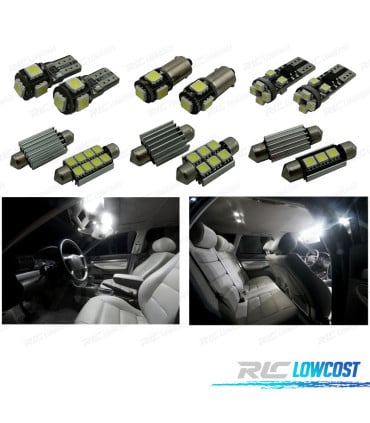KIT 18 BOMBILLAS LED INTERIOR AUDI A4 S4 B5 AVANT WAGON 96-01