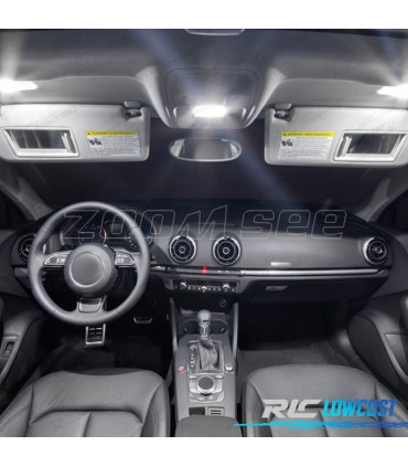 KIT 15 BOMBILLAS LED INTERIOR AUDI A3 S3 8 V SEDAN QUATTRO SPORTBACK LIMUSINA 14-