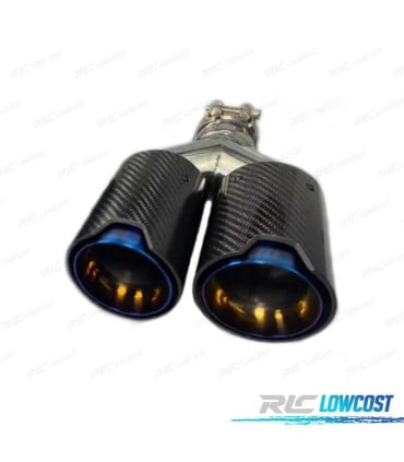 COLA ESCAPE DERECHA BMW LOOK M PERFORMANCE AZUL CARBONO
