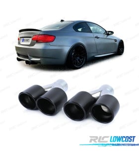 COLAS ESCAPE SALIDA DOBLE UNIVERSAL 2x 89MM ACERO INOX NEGRO MATE