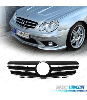 PARRILLA MERCEDES CLASE CLK W209 02- LOOK SPORT CROMADO NEGRO