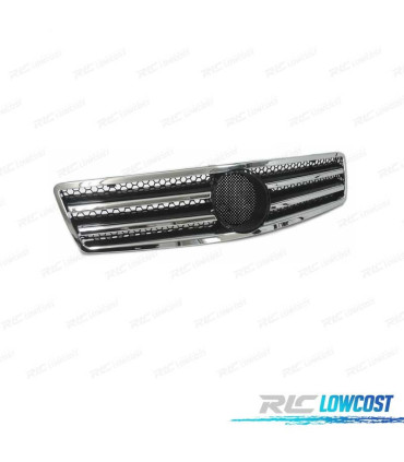 PARRILLA PARA MERCEDES CLASE SL R129 89-98 LOOK AMG CROMADO NEGRO