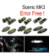 KIT 17 BOMBILLAS LED INTERIOR 2009-2016 PARA RENAULT SCENIC III 3 MK3