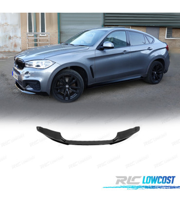 SPOILER DELANTERO PARA BMW X6 F16 M 15- LOOK M NEGRO BRILLO