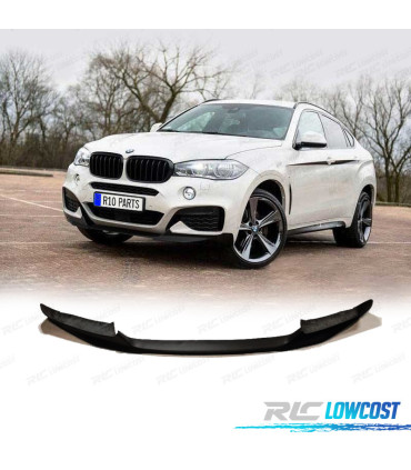 SPOILER DELANTERO PARA BMW X6 F16 M 15- LOOK M NEGRO BRILLO