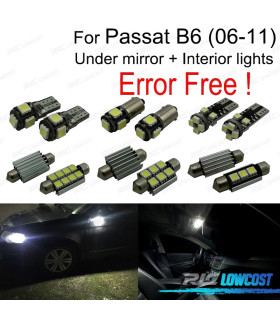 KIT 17 BOMBILLAS LED INTERIOR PARA VOLKSWAGEN VW PASSAT B6 06-11