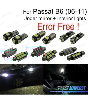 KIT 17 BOMBILLAS LED INTERIOR PARA VOLKSWAGEN VW PASSAT B6 06-11