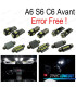 KIT 18 BOMBILLAS LED INTERIOR AUDI A6 S6 RS6 C6 AVANT 05-11