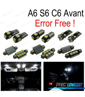 KIT 18 BOMBILLAS LED INTERIOR AUDI A6 S6 RS6 C6 AVANT 05-11
