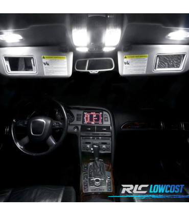 KIT 18 BOMBILLAS LED INTERIOR AUDI A6 S6 RS6 C6 AVANT 05-11
