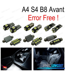 KIT 18 BOMBILLAS LED INTERIOR AUDI A4 S4 B8 AVANT 09-15