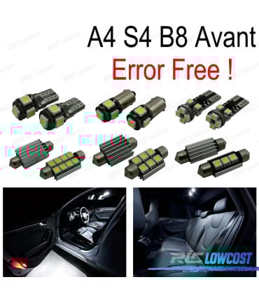 KIT 18 BOMBILLAS LED INTERIOR AUDI A4 S4 B8 AVANT 09-15