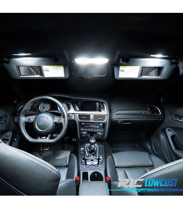 KIT 18 BOMBILLAS LED INTERIOR AUDI A4 S4 B8 AVANT 09-15
