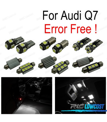 KIT 19 BOMBILLAS LED INTERIOR AUDI Q7 4L SPORT 05-14