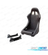 KIT ASIENTO BAQUET UNIVERSAL NEGRO PIEL ESTILO EVO