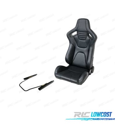 KIT ASIENTO BAQUET UNIVERSAL CUERO NEGRO ESTILO SPORTSTER