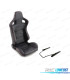 KIT ASIENTO DEPORTIVO LOOK CARBONO SEMI BAQUET ESTILO RS NEGRO