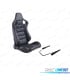 KIT ASIENTO DEPORTIVO SEMI BAQUET ESTILO RS CUERO NEGRO