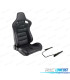 KIT ASIENTO DEPORTIVO SEMI BAQUET ESTILO RS CUERO NEGRO