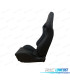 ASIENTO DEPORTIVO SEMI BAQUET ESTILO RS CUERO NEGRO SEMI PIEL