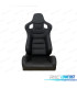 ASIENTO DEPORTIVO SEMI BAQUET ESTILO RS CUERO NEGRO SEMI PIEL
