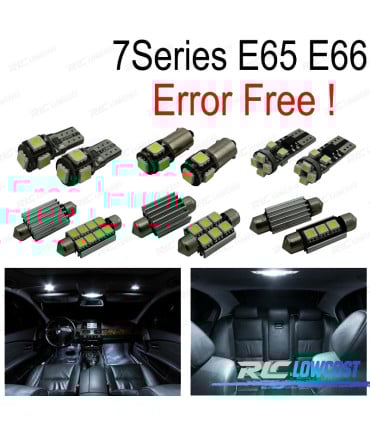 KIT 20 BOMBILLAS LED INTERIOR PARA BMW 7 SERIE E65 E66 745LI 750LI 760LI 745I 750I 2002-2008