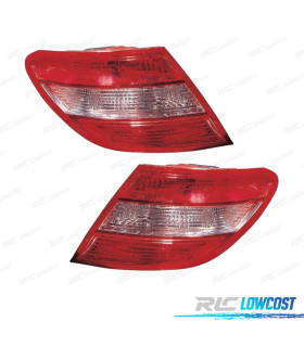 PILOTOS PARA MERCEDES CLASE C W204 BERLINA 07-10 BLANCO ROJO