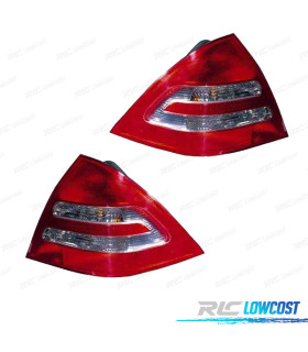 PILOTOS PARA MERCEDES CLASE C W203 BERLINA 00-04 BLANCO ROJO