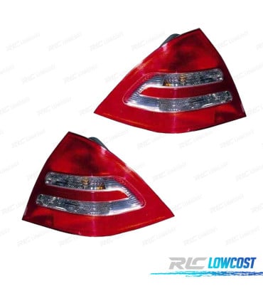 PILOTOS PARA MERCEDES CLASE C W203 BERLINA 00-04 BLANCO ROJO