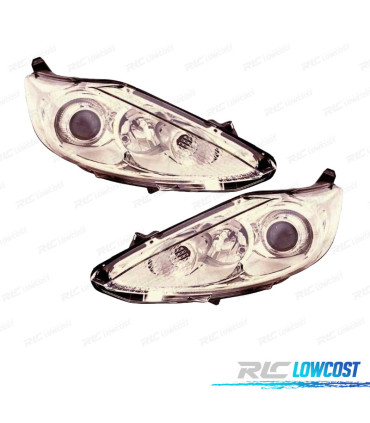 FAROS FORD FIESTA MK6 3 5P 08-13 FONDO CROMO