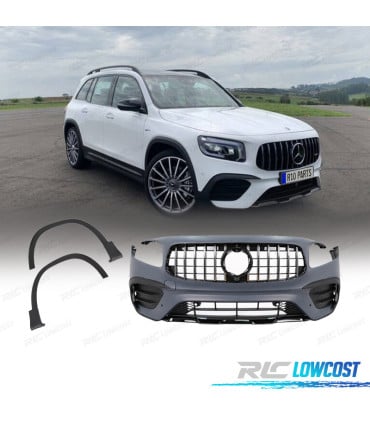 PARAGOLPES DELANTERO MERCEDES X247 20- LOOK GLB35 + PARRILLA PLATA