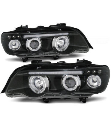 FAROS BMW X5 E53 99-03 FONDO NEGRO OJOS ANGEL