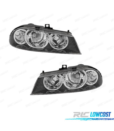 FAROS ALFA ROMEO 156 03-05 LOOK CROMADO NEGRO