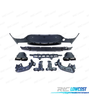 DIFUSOR MERCEDES GLC C253 COUPE 16-19 LOOK GLC63 + COLAS ESCAPE NEGRAS