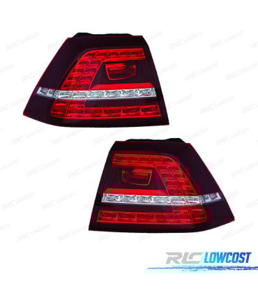 PILOTOS PARA VOLKSWAGEN VW GOLF VII GTI GTD 12-17 LED BLANCO ROJO