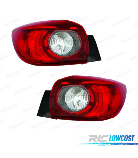 PILOTOS PARA MAZDA 3 HATCHBACK 5P 13-17 BLANCO ROJO