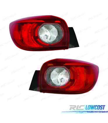 PILOTOS PARA MAZDA 3 HATCHBACK 5P 13-17 BLANCO ROJO