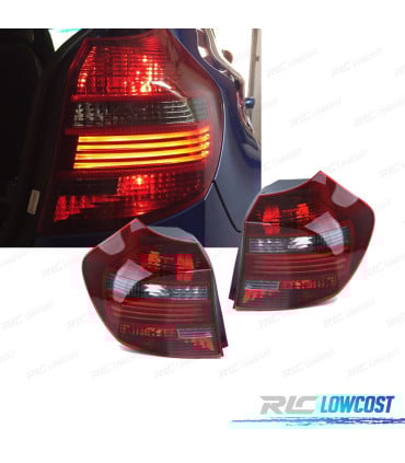 PILOTOS BMW E81 E87 LCI 07-11 LED ROJO AHUMADO