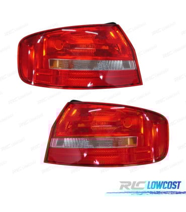 PILOTOS AUDI A4 SEDÁN 12-15 BLANCO ROJO