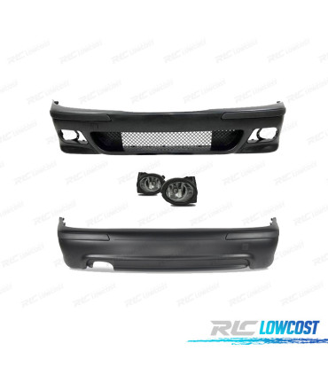 KIT CARROCERIA BMW E39 95-03 LOOK M5 PARAGOLPES DELANTERO + TRASERO + FAROS ANTINIEBLA